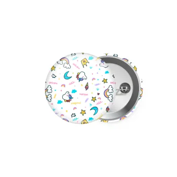 Unicorn pattern white, Κονκάρδα παραμάνα 5cm