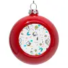 Στολίδι Χριστουγεννιάτικη μπάλα δένδρου Κόκκινη 8cm