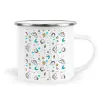 Metallic enamel cup white 360ml