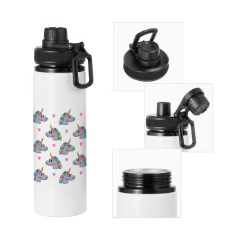 Unicorn, Metal water bottle with safety cap, aluminum 850ml