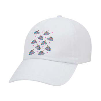 Unicorn, Καπέλο Baseball Λευκό (5-φύλλο, unisex)