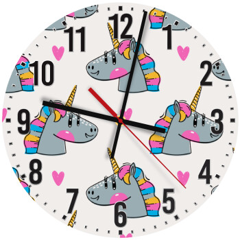 Unicorn, Ρολόι τοίχου ξύλινο (30cm)