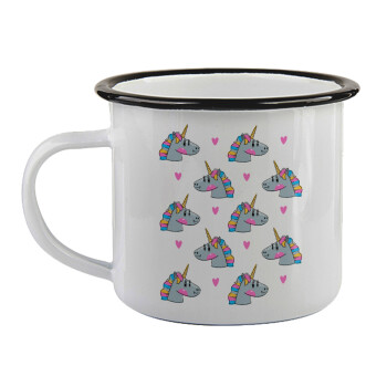 Unicorn, Κούπα εμαγιέ με μαύρο χείλος 360ml