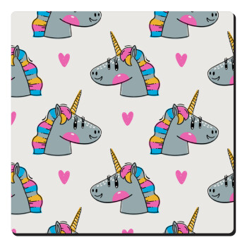 Unicorn, Τετράγωνο μαγνητάκι ξύλινο 6x6cm