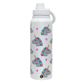 Unicorn, 1L Stainless Steel Thermal Bottle with Phone Holder & Double Wall Insulation