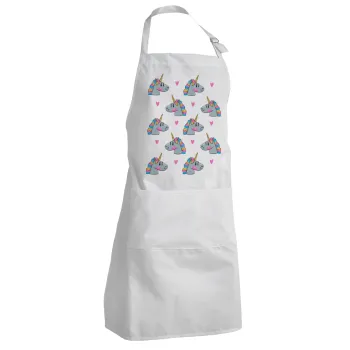 Unicorn, Adult Chef Apron (with sliders and 2 pockets)