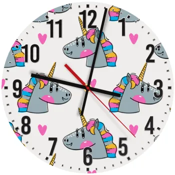 Unicorn, Ρολόι τοίχου ξύλινο (30cm)