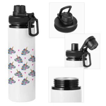 Unicorn, Metal water bottle with safety cap, aluminum 850ml