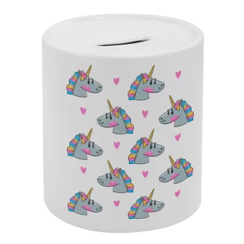 Unicorn, Κουμπαράς πορσελάνης με τάπα