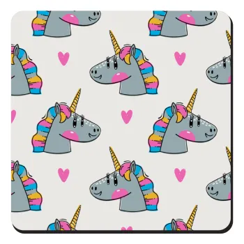 Unicorn, Τετράγωνο μαγνητάκι ξύλινο 9x9cm