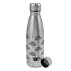 Metallic water bottle, stainless steel, 750ml