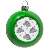 Στολίδι Χριστουγεννιάτικη μπάλα δένδρου Πράσινο 8cm