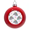 Στολίδι Χριστουγεννιάτικη μπάλα δένδρου Κόκκινη 8cm