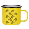Metallic enamel MATT Yellow cup 360ml