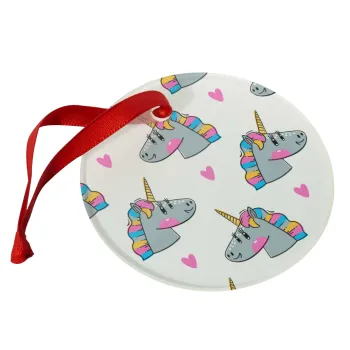 Unicorn, Christmas ornament glass 9cm