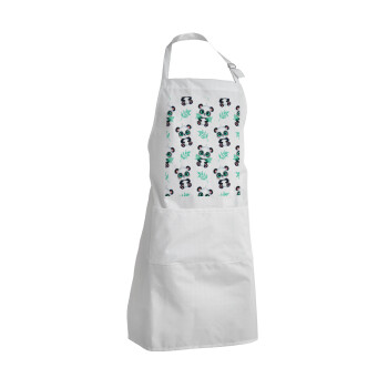 Panda, Adult Chef Apron (with sliders and 2 pockets)