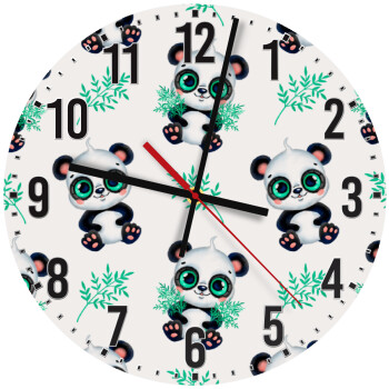 Panda, Ρολόι τοίχου ξύλινο (30cm)