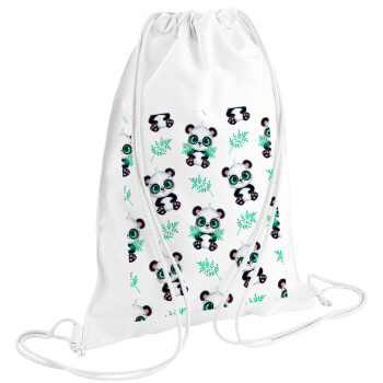 Panda, Backpack pouch GYMBAG white (28x40cm)