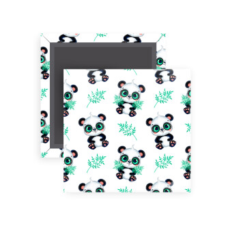 Panda, Μαγνητάκι ψυγείου τετράγωνο διάστασης 5x5cm