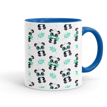 Panda, Mug colored blue, ceramic, 330ml