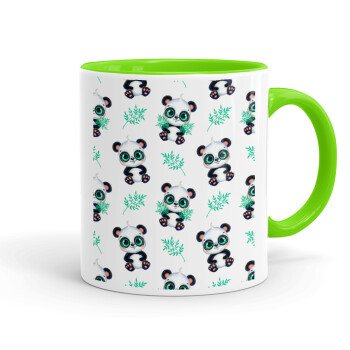 Panda, Mug colored light green, ceramic, 330ml