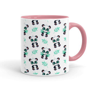 Panda, Mug colored pink, ceramic, 330ml
