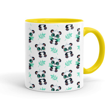 Panda, Mug colored yellow, ceramic, 330ml