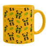 Ceramic coffee mug yellow, 330ml