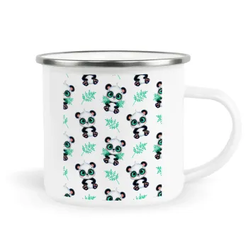 Panda, Κούπα Μεταλλική εμαγιέ λευκη 360ml