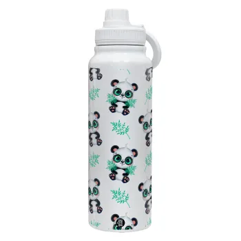 Panda, 1L Stainless Steel Thermal Bottle with Phone Holder & Double Wall Insulation