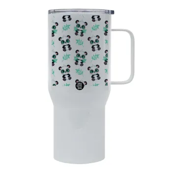 Panda, Mega Stainless steel Tumbler with lid, double wall 750L