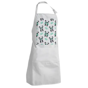 Panda, Adult Chef Apron (with sliders and 2 pockets)