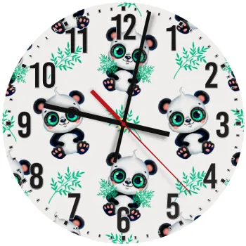 Panda, Ρολόι τοίχου ξύλινο (30cm)