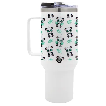 Panda, Mega Tumbler με καπάκι, διπλού τοιχώματος (θερμό) 1,2L