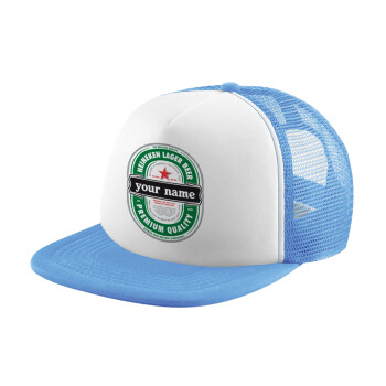 Heineken με όνομα, Καπέλο Soft Trucker με Δίχτυ Γαλάζιο/Λευκό