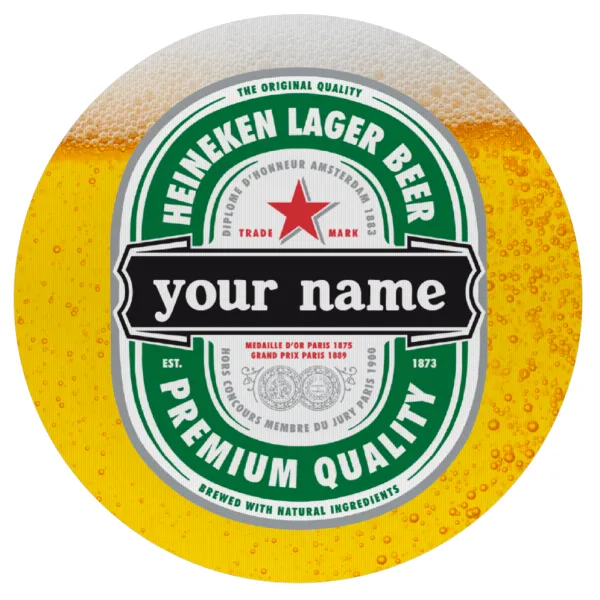 Heineken με όνομα — Mousepad Στρογγυλό 20cm