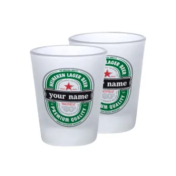 Heineken με όνομα, Σφηνοπότηρα γυάλινα 45ml του πάγου (2 τεμάχια)