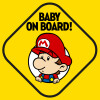 Baby mario on board yellow