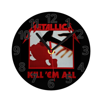 Metallica Kill' em all, Ρολόι τοίχου γυάλινο (20cm)