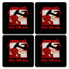Metallica Kill' em all, ΣΕΤ 4 Σουβέρ ξύλινα τετράγωνα