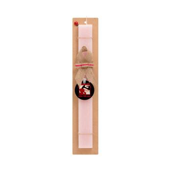 Metallica Kill' em all, Easter Set, wooden keychain & scented flat Easter candle (30cm) (PINK)