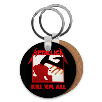 Metallica Kill' em all, Μπρελόκ Ξύλινο στρογγυλό MDF Φ5cm