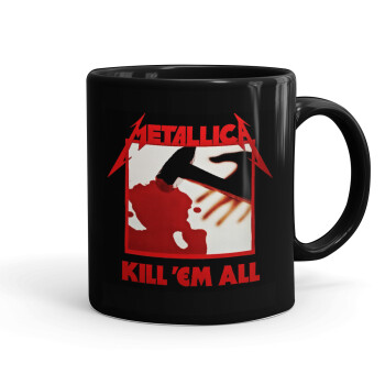 Metallica Kill' em all, Κούπα Μαύρη, κεραμική, 330ml