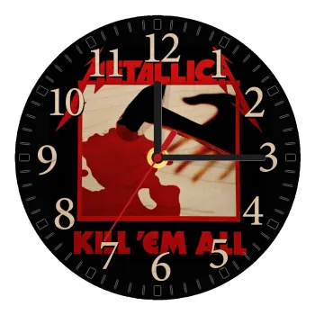 Metallica Kill' em all, Ρολόι τοίχου ξύλινο plywood (20cm)