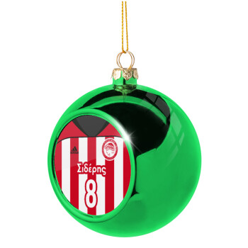 Ολυμπιακός εμφάνιση, Χριστουγεννιάτικη μπάλα δένδρου Πράσινη 8cm
