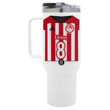 Ολυμπιακός εμφάνιση, Mega Tumbler με καπάκι, διπλού τοιχώματος (θερμό) 1,2L