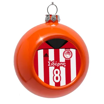 Ολυμπιακός εμφάνιση, Orange Christmas tree ornament bauble 8cm