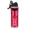 Metallic water bottle with safety lid, 850ml aluminum