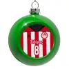 Green Christmas tree ornament bauble 8cm