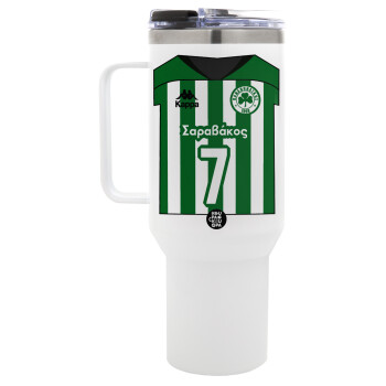 Παναθηναϊκός εμφάνιση, Mega Stainless steel Tumbler with lid, double wall 1,2L